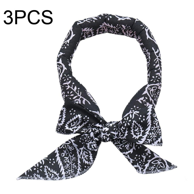 3 PCS Summer Cooling Bandana Neck Wraps Scarf For Women Men Kids Pet, Color: Black Leaves - Sports Towels by PMC Jewellery | Online Shopping South Africa | PMC Jewellery