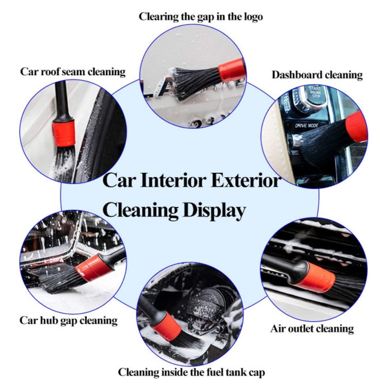 9 PCS / Set Car Interior Outlet Air Conditioning Brush Details Cleaning Brush(Black) - Car washing supplies by PMC TechLife | Online Shopping South Africa | PMC TechLife