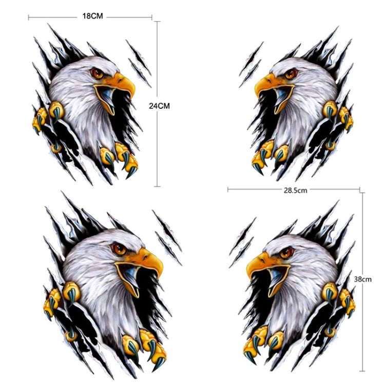 5PCS Tear Eagle 3D Car Sticker Scratch Covering Body Pull Flower Sticker, Style: Right (18x 24cm) - 3D Creative Stickers by PMC TechLife | Online Shopping South Africa | PMC TechLife
