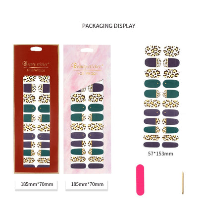 22 Fingers Shiny Onion Powder Starry Waterproof Nail Sticker(ZX-3021) - Nail Stickers by PMC Jewellery | Online Shopping South Africa | PMC Jewellery | Buy Now Pay Later Mobicred