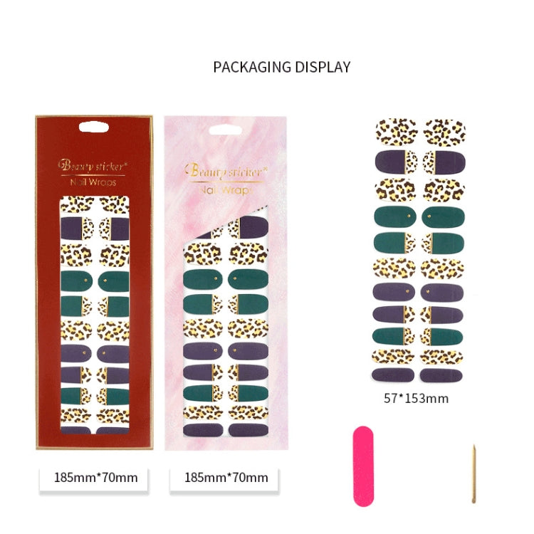 22 Fingers Shiny Onion Powder Starry Waterproof Nail Sticker(ZX-3025) - Nail Stickers by PMC Jewellery | Online Shopping South Africa | PMC Jewellery | Buy Now Pay Later Mobicred