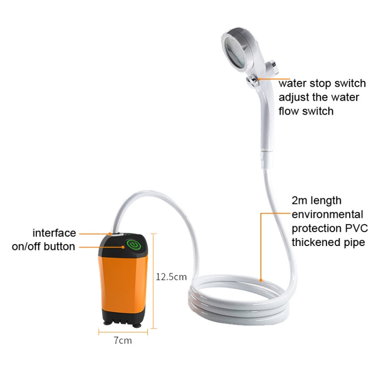 Outdoor Bath Artifact Field Dormitory Simple Electric Shower, Specification: Basic Model 4400mAh - Shower Head by PMC TechLife | Online Shopping South Africa | PMC TechLife
