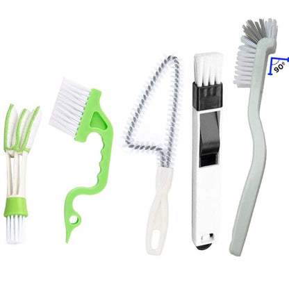 5PCS / Set Groove Cleaning Brush Multi-tool Household Door and Window Brush(White) - Cleaning Tools by PMC Jewellery | Online Shopping South Africa | PMC Jewellery