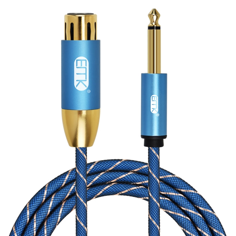 EMK KN603 2Pin 6.5mm Canon Line Balanced Audio Microphone Line,Cable Length: 0.5m(Blue) - free shipping - PMC Jewellery - Order now!