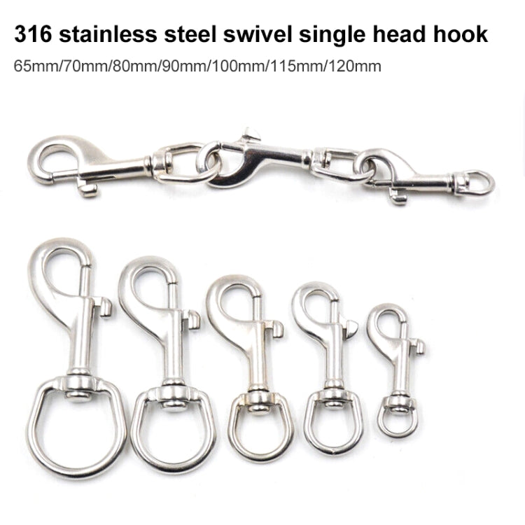 Stainless Steel Swivel Single Hook Pet Leash Hook, Specification: 80mm - Hooks by PMC TechLife | Online Shopping South Africa | PMC TechLife | Buy Now Pay Later Mobicred