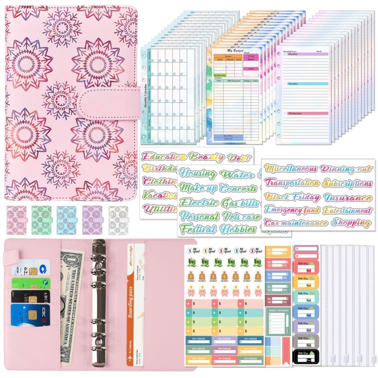 A6 Cash Budget Book Schedule Weekly Plan Monthly Plan Loose-leaf Notepad(Pink) - Notebooks by PMc TechLife | Online Shopping South Africa | PMc TechLife | Buy Now Pay Later Mobicred