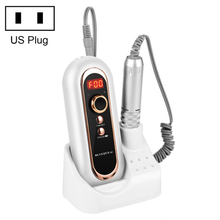 BLUEQUE Plug-in Portable Nail Art Carbon Brush Grinder, Specification: US Plug (White) - Grinding Tools & Accessories by PMC TechLife | Online Shopping South Africa | PMC TechLife | Buy Now Pay Later Mobicred