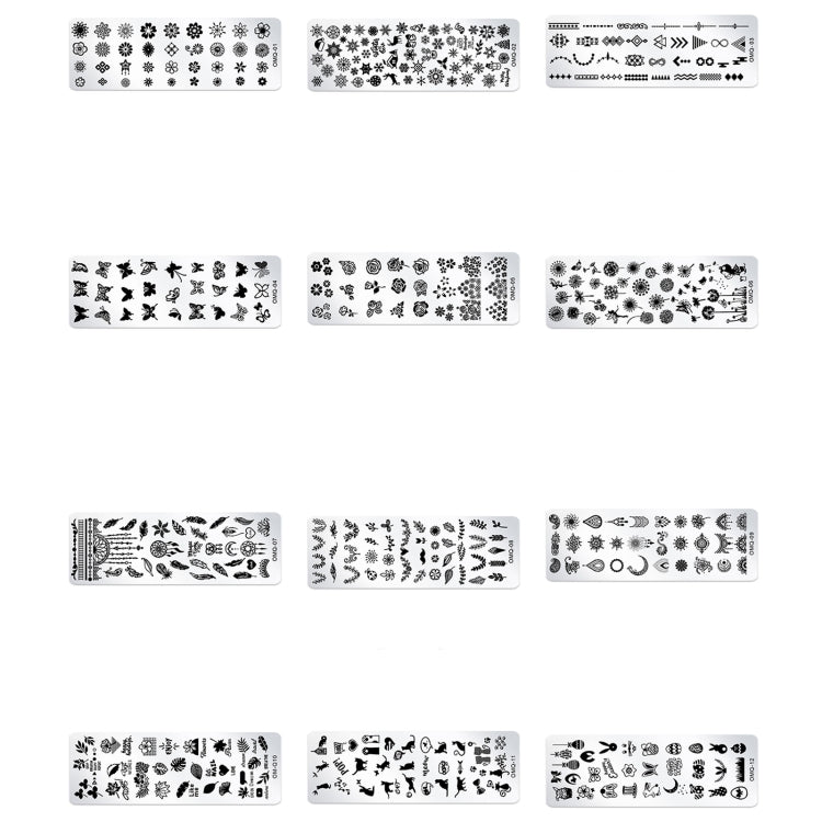 5 PCS Nail Art Print Template Nail Art Tools(OMQ-05) - Nail Art Equipment by PMC Jewellery | Online Shopping South Africa | PMC Jewellery | Buy Now Pay Later Mobicred