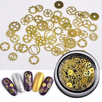 5 Boxes SP0284 Hollow Metal Decorative Patch Nail Art Accessories Nail Art Accessories(Gear 3) - Nail Stickers by PMC Jewellery | Online Shopping South Africa | PMC Jewellery | Buy Now Pay Later Mobicred