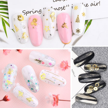 5 Boxes SP0284 Hollow Metal Decorative Patch Nail Art Accessories Nail Art Accessories(Gear 3) - Nail Stickers by PMC Jewellery | Online Shopping South Africa | PMC Jewellery | Buy Now Pay Later Mobicred