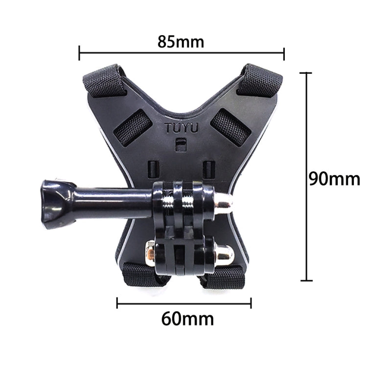 TUYU Motorcycle Helmet Chin Action Camera Mobile Phone Mounting Bracket Blue Bracket+Mobile Phone Clip - Helmet Mount by TUYU | Online Shopping South Africa | PMC Jewellery | Buy Now Pay Later Mobicred