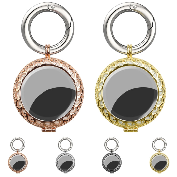Anti-Lost Plating Keychain Locator Tracker Protective Cover For Airtag(Black Gold) - Key Chain Series by PMc TechLife | Online Shopping South Africa | PMc TechLife | Buy Now Pay Later Mobicred