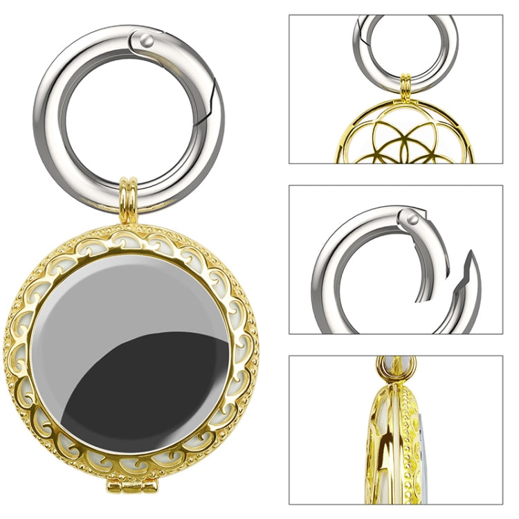 Anti-Lost Plating Keychain Locator Tracker Protective Cover For Airtag(Black Gold) - Key Chain Series by PMc TechLife | Online Shopping South Africa | PMc TechLife | Buy Now Pay Later Mobicred