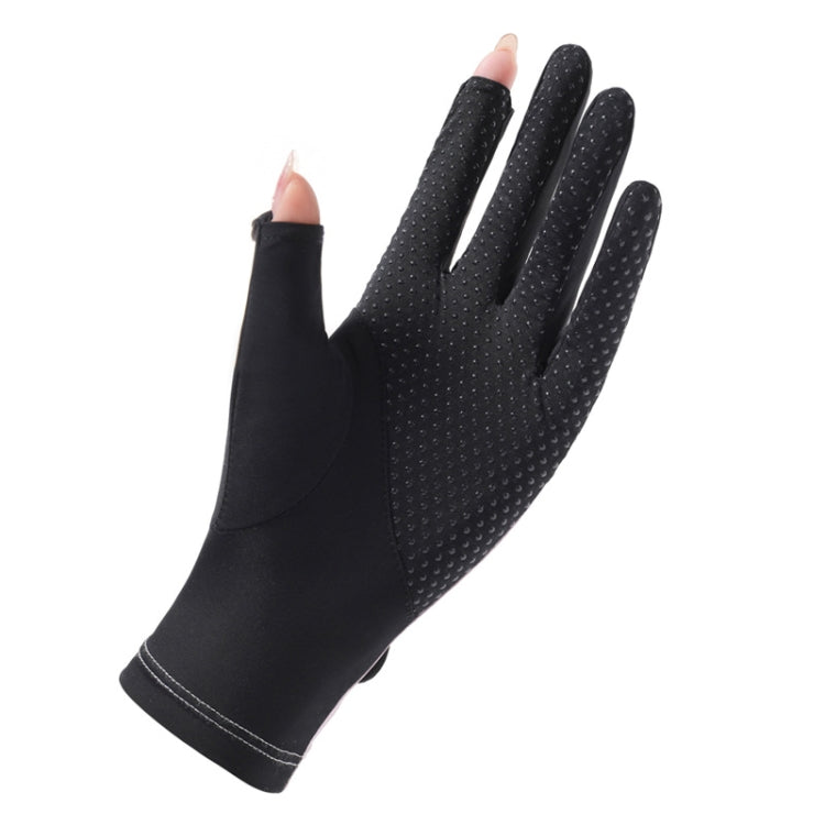FSN02 1pair UV Resistant Ice Silk Breathable Cool Non-Slip Cycling Driving Thin Gloves Free Code(Black Purple) - Safety Gloves by PMC TechLife | Online Shopping South Africa | PMC TechLife | Buy Now Pay Later Mobicred