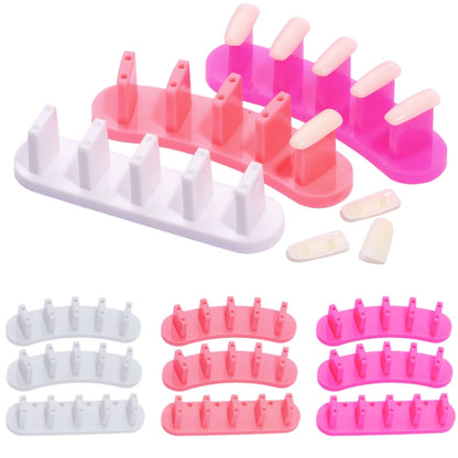 3 Sets Adhesive-Free Nail Practice Stand Nail Display Stand(03 Rose Red) - Nail Art Equipment by PMC Jewellery | Online Shopping South Africa | PMC Jewellery | Buy Now Pay Later Mobicred