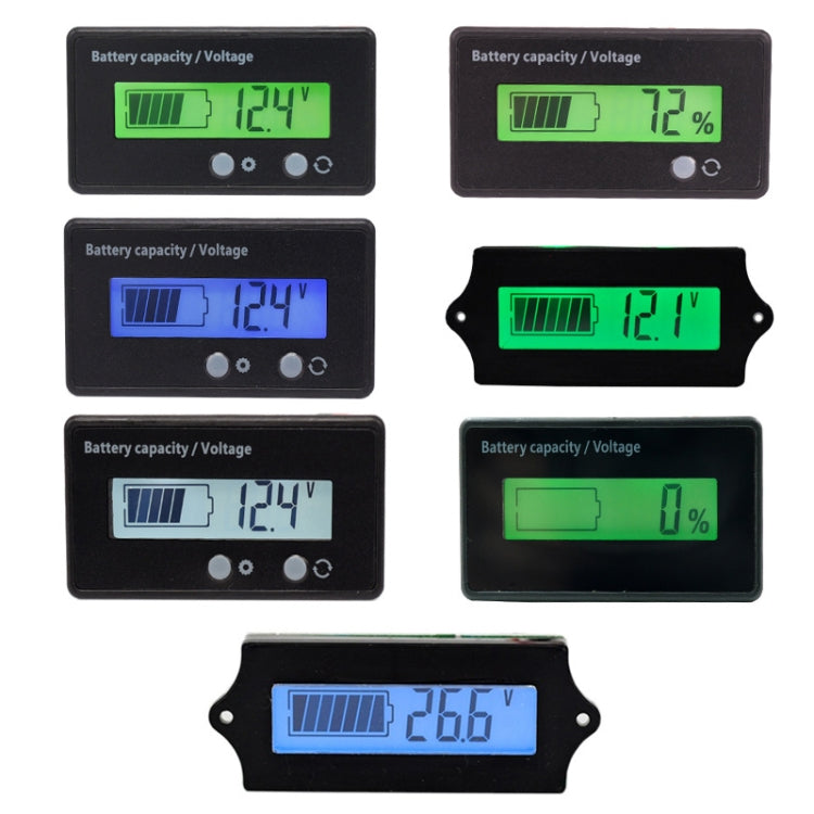L6133 LCD Electric Motorcycle Power Display, Style: Button Front White Backlight - Electrical Instruments by PMC TechLife | Online Shopping South Africa | PMC TechLife | Buy Now Pay Later Mobicred