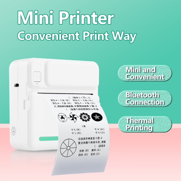 C19 200DPI Student Homework Printer Bluetooth Inkless Pocket Printer Pink Printer Paper x 5 - Printer by PMC Jewellery | Online Shopping South Africa | PMC Jewellery
