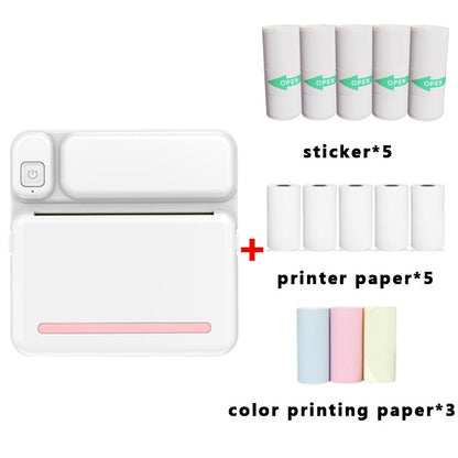 C19 200DPI Student Homework Printer Bluetooth Inkless Pocket Printer Pink Set - Printer by PMC Jewellery | Online Shopping South Africa | PMC Jewellery