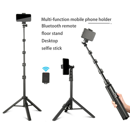 QingZhuangShiDai ZP100B Aluminum Alloy Floor Phone Stand Live Bluetooth Phone Selfie Stick - Selfie Sticks by Qingzhuangshidai | Online Shopping South Africa | PMC Jewellery | Buy Now Pay Later Mobicred