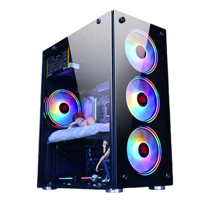 Computer CPU RGB luminous Radiator 4 Fans+Remote Control - Fan Cooling by PMC Jewellery | Online Shopping South Africa | PMC Jewellery | Buy Now Pay Later Mobicred