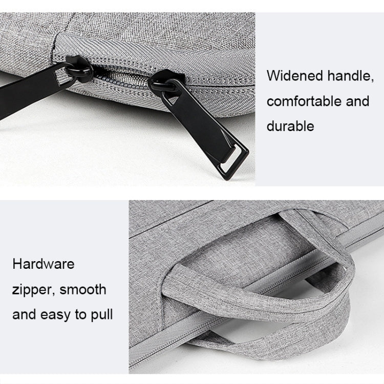 ST01 Large-Capacity Waterproof Shock-Absorbing Laptop Handbag, Size: 13.3 inches(Grey) - 13.3 inch by PMC TechLife | Online Shopping South Africa | PMC TechLife | Buy Now Pay Later Mobicred