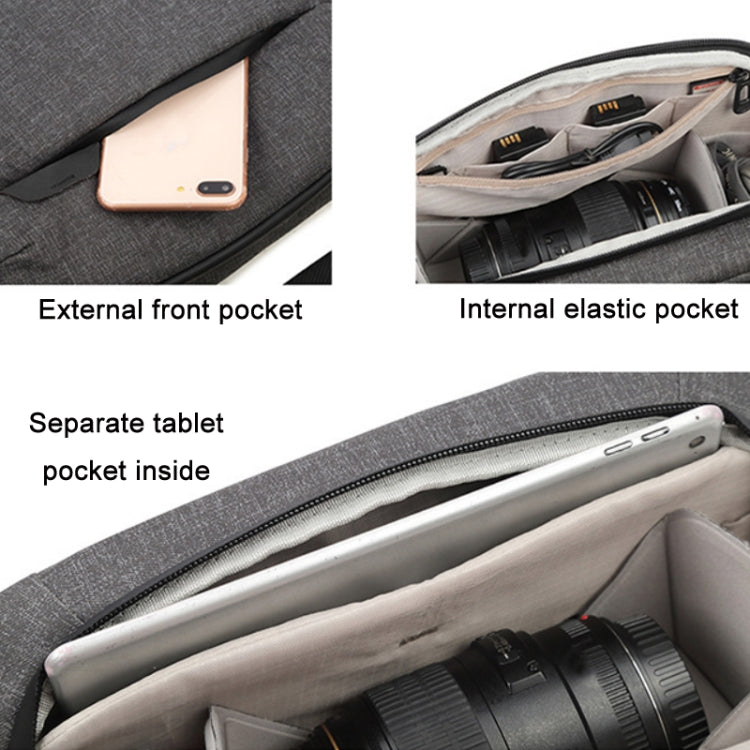 Portable Waterproof Photography SLR Camera Messenger Bag, Color: 3L Light Gray - free shipping - PMC TechLife - Order now!