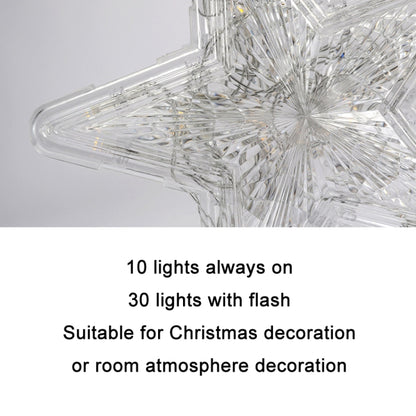 Christmas Tree Top Light LED Glowing Star Lights, Size: Large EU Plug(White) - Decoration Lamps by PMC Jewellery | Online Shopping South Africa | PMC Jewellery