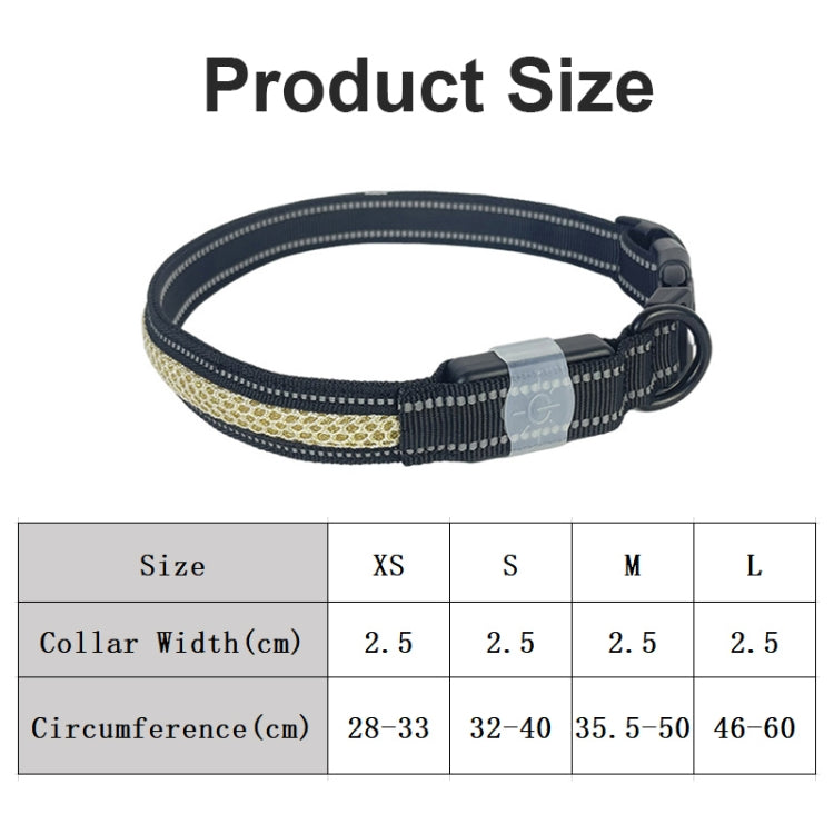 LED Rechargeable Wear-resistant and Waterproof Pet Lighting Collar, Size: XS(Black) - Collars by PMC TechLife | Online Shopping South Africa | PMC TechLife | Buy Now Pay Later Mobicred