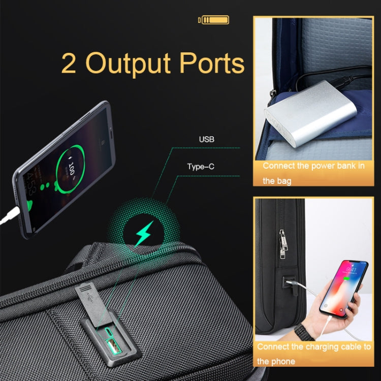 Bopai 61-120691A Waterproof Anti-theft Laptop Backpack with USB Charging Hole, Spec: Regular Version - free shipping - PMC Jewellery - Order now!