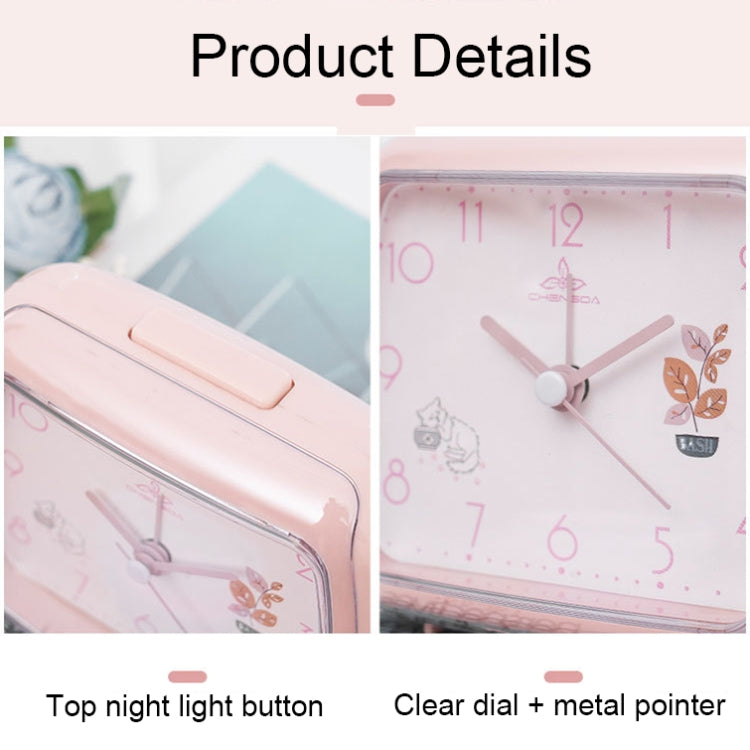 Cute Children Small Alarm Clock Bedside Night Light Clock(A306 Green) - Alarm Clocks by PMc TechLife | Online Shopping South Africa | PMc TechLife | Buy Now Pay Later Mobicred