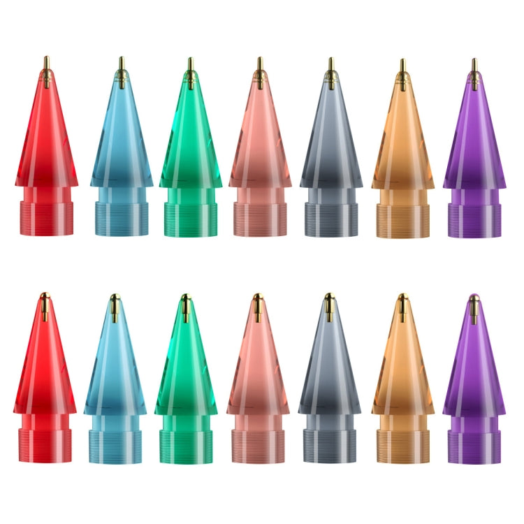 For Apple Pencil 1/2 2pcs Stylus Transparent Replacement Needle Nib, Spec: Round (Pink) - Pencil Accessories by PMc TechLife | Online Shopping South Africa | PMc TechLife | Buy Now Pay Later Mobicred