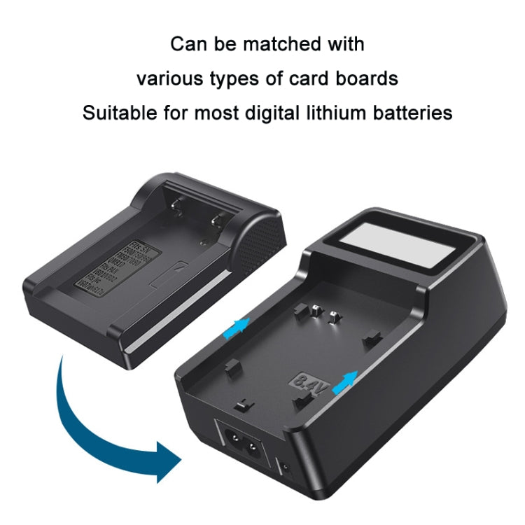 F550/F750/F970 LCD Single Charger Camera Battery Charger, EU Plug - Battery Wire Charger by PMC TechLife | Online Shopping South Africa | PMC TechLife | Buy Now Pay Later Mobicred