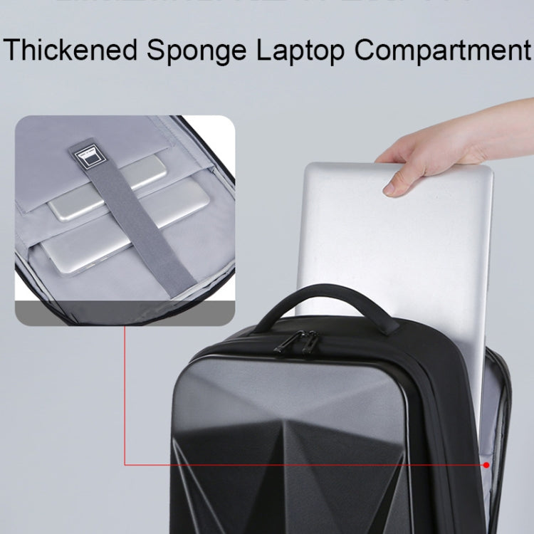 160 Large Capacity ABS Waterproof Laptop Backpack with USB Charging Port(Black) - Backpack by PMC TechLife | Online Shopping South Africa | PMC TechLife | Buy Now Pay Later Mobicred