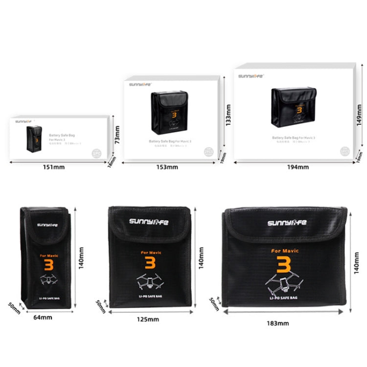 For Mavic 3 Sunnylife M3-DC104 Battery Safe Storage Explosion-proof Bags - Backpacks & Bags by Sunnylife | Online Shopping South Africa | PMC TechLife | Buy Now Pay Later Mobicred