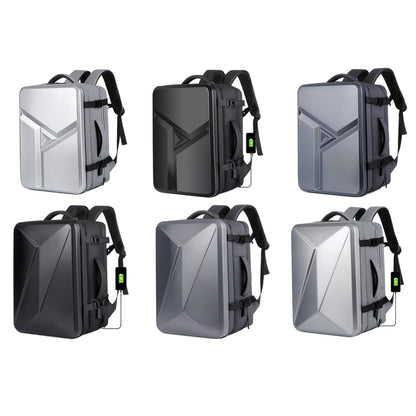 Large-capacity Waterproof Expandable Hard Shell Backpack with USB Charging Hole(161 Dark Gray) - Backpack by PMC Jewellery | Online Shopping South Africa | PMC Jewellery