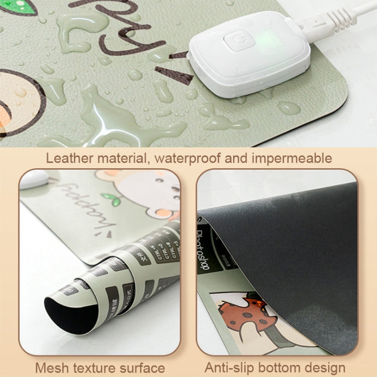 Intelligent Timing Heating Waterproof Warm Mouse Pad CN Plug, Size: 80x33cm(Happy Daily) - Mouse Pads by PMC TechLife | Online Shopping South Africa | PMC TechLife | Buy Now Pay Later Mobicred