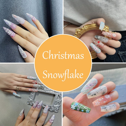 3 PCS 5D Embossed Nail Stickers Christmas Snowflake Elk Nail Stickers(5D-K121) - Nail Stickers by PMC Jewellery | Online Shopping South Africa | PMC Jewellery | Buy Now Pay Later Mobicred