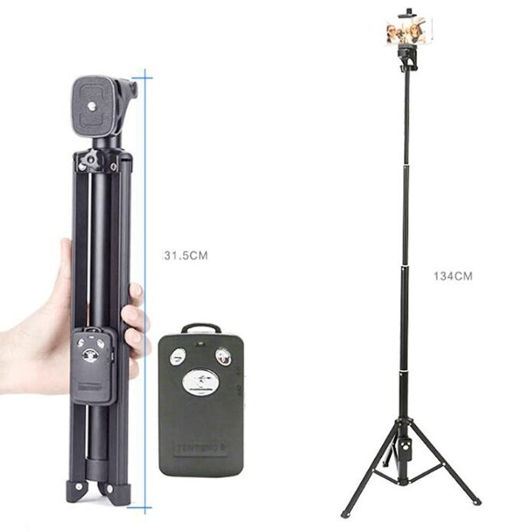 YUNTENG 1388 Selfie Stick Tripod Bluetooth Remote Control Camera Stand(Black) - Selfie Sticks by YUNTENG | Online Shopping South Africa | PMC Jewellery | Buy Now Pay Later Mobicred