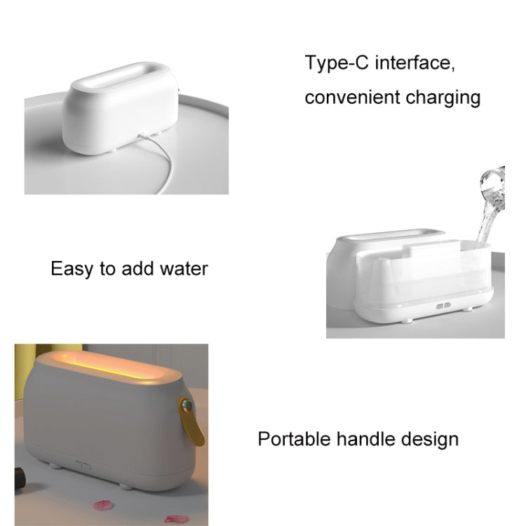 Simulation Flame Aromatherapy Humidifier Bedroom Ambient Light, Color: Gray - free shipping - PMC TechLife - Order now!