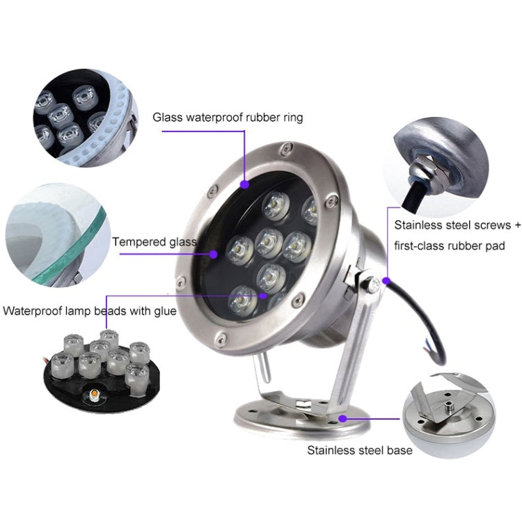 LED Underwater Light Pool Fish Pond Fountain Waterproof Landscape Light 12W(7 Colors) - Underwater Lights by PMc TechLife | Online Shopping South Africa | PMc TechLife | Buy Now Pay Later Mobicred