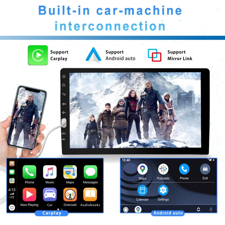 Q3570 9 inch Carplay Single Spindle MP5 Player, Style: Standard+4 Light Camera - Car MP3 & MP4 & MP5 by PMC Jewellery | Online Shopping South Africa | PMC Jewellery | Buy Now Pay Later Mobicred