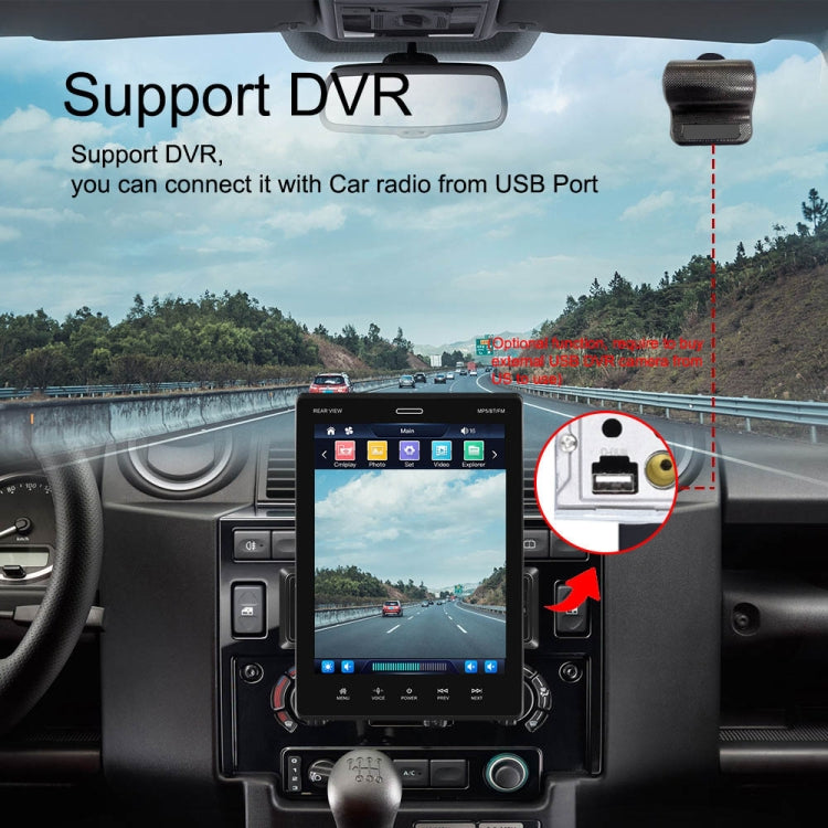 C800 9.5 Inch MP5 Single Butt Carplay Player, Style: Standard+4 Light Camera - Car MP3 & MP4 & MP5 by PMC TechLife | Online Shopping South Africa | PMC TechLife | Buy Now Pay Later Mobicred
