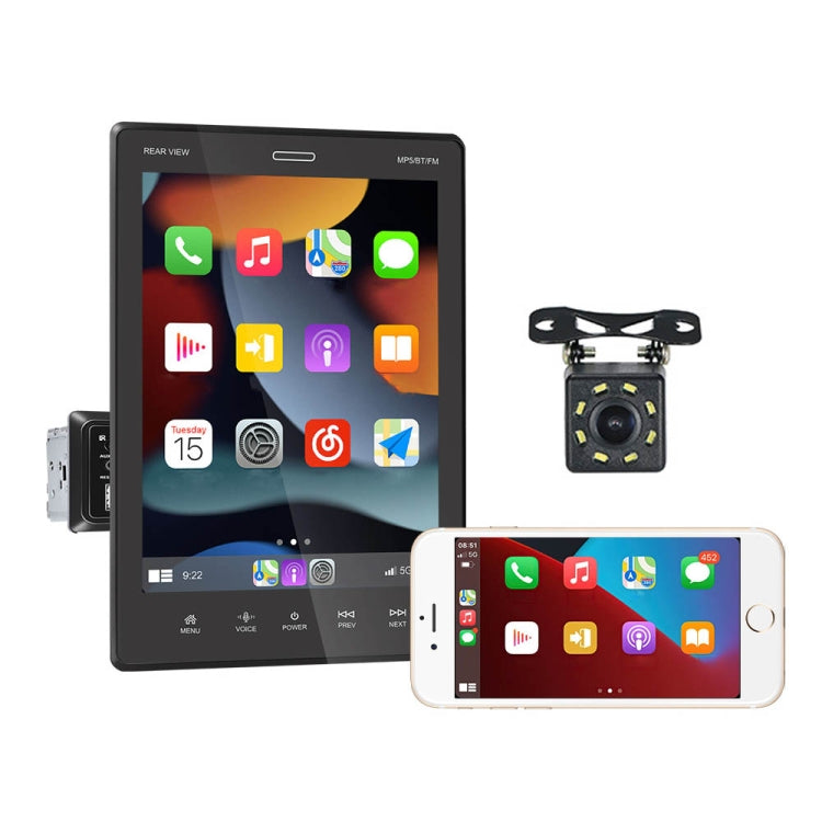 C800 9.5 Inch MP5 Single Butt Carplay Player, Style: Standard+8 Light Camera - Car MP3 & MP4 & MP5 by PMC TechLife | Online Shopping South Africa | PMC TechLife | Buy Now Pay Later Mobicred