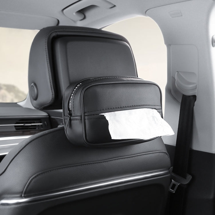Multifunctional Car Chair Back Hanging Tissue Box(Black) - Tissue Boxes by PMC TechLife | Online Shopping South Africa | PMC TechLife | Buy Now Pay Later Mobicred