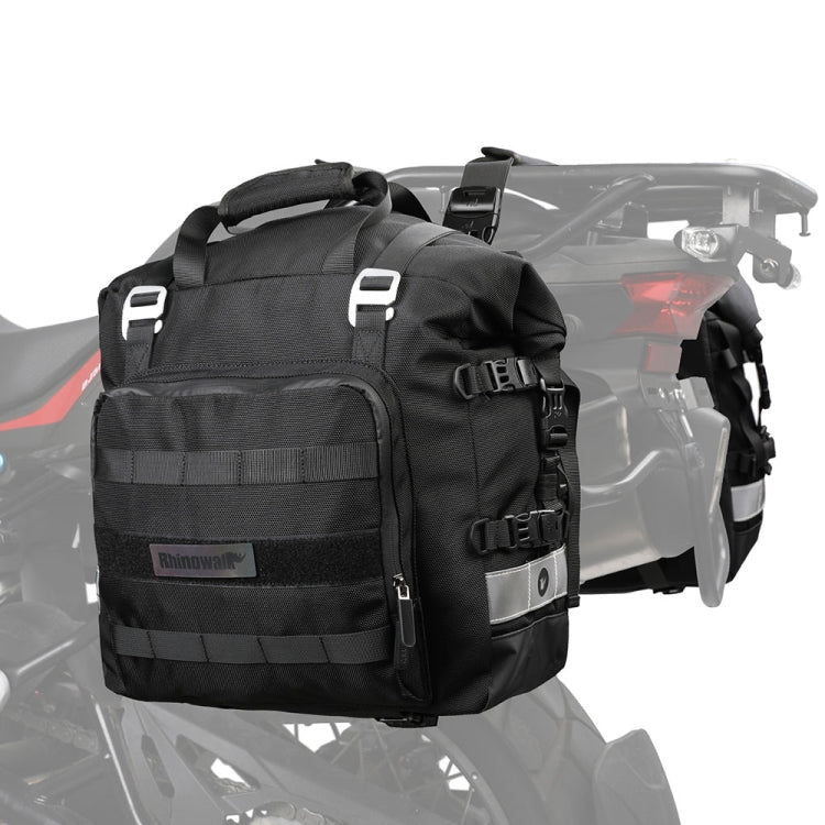 Rhinowalk MT2040 20L Large Capacity Waterproof Quick Release Motorcycle Side Bag(Black) - Bags & Luggages by PMC Jewellery | Online Shopping South Africa | PMC Jewellery | Buy Now Pay Later Mobicred