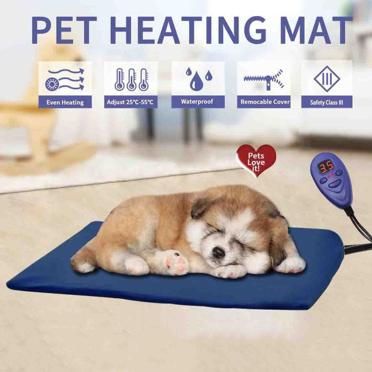 40x30cm Red 12V Low Voltage Multifunctional Warm Pet Heating Pad Pet Electric Blanket(EU Plug) - Pads by PMC TechLife | Online Shopping South Africa | PMC TechLife | Buy Now Pay Later Mobicred
