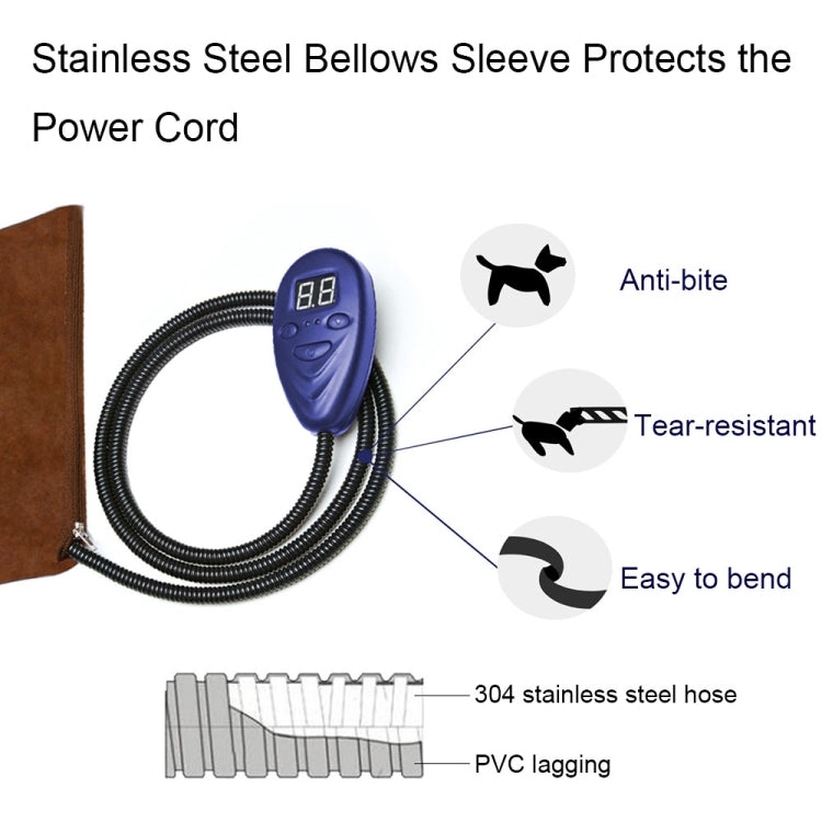 40x30cm Red 12V Low Voltage Multifunctional Warm Pet Heating Pad Pet Electric Blanket(EU Plug) - Pads by PMC TechLife | Online Shopping South Africa | PMC TechLife | Buy Now Pay Later Mobicred