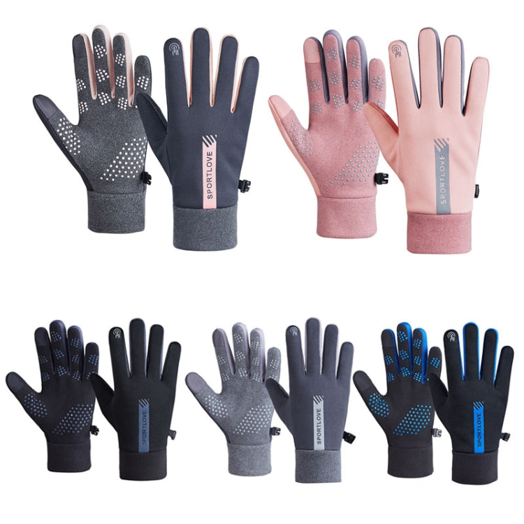 1 Pair Velvet and Thick Cycling Windproof and Cold Warm Gloves, Style: Male Version (Grey) - Safety Gloves by PMC TechLife | Online Shopping South Africa | PMC TechLife | Buy Now Pay Later Mobicred