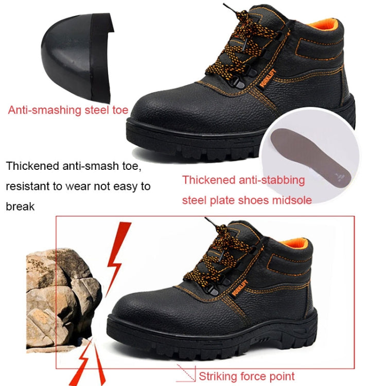 215 Microfiber Leather Anti-puncture Wear-resistant Work Shoes Smash-proof Oil-resistant Safety Shoes, Spec: High-top (42) - Casual Shoes by PMC Jewellery | Online Shopping South Africa | PMC Jewellery