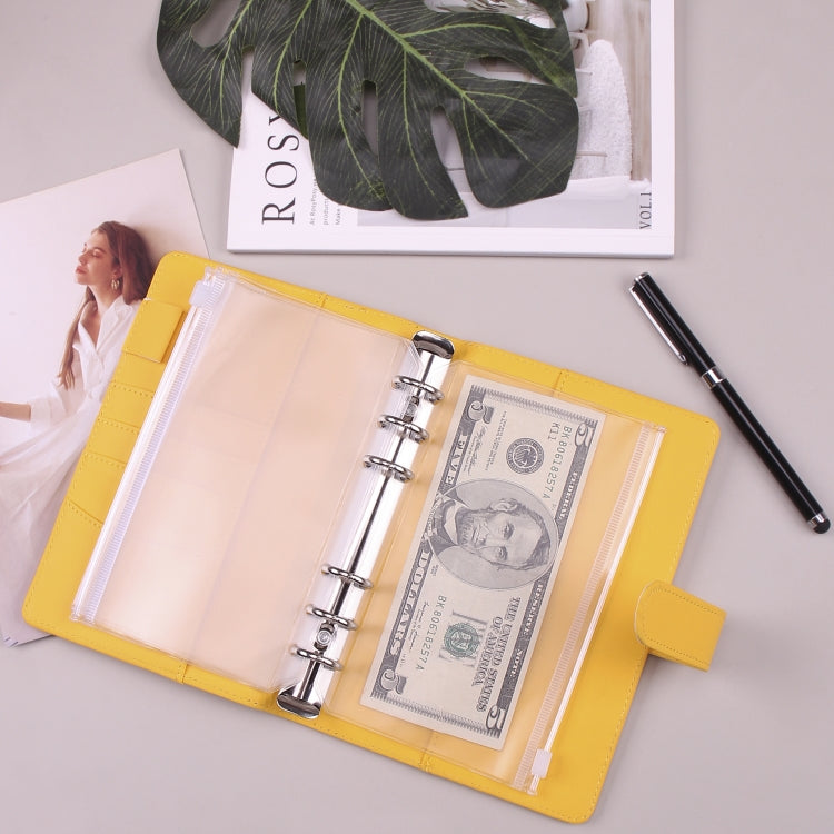 A6 Macaron Notebook PU Loose-leaf Cash Budget Handbook(Yellow) - Notebooks by PMc TechLife | Online Shopping South Africa | PMc TechLife | Buy Now Pay Later Mobicred